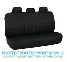 Bdk Carxs Polypro Car Seat Covers Full Set In Solid Black Front And Rear Split