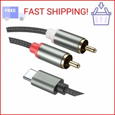Froggen USB C to 2 RCA Audio Cable, RCA Cables Type-C to 2 Male RCA to USB C for