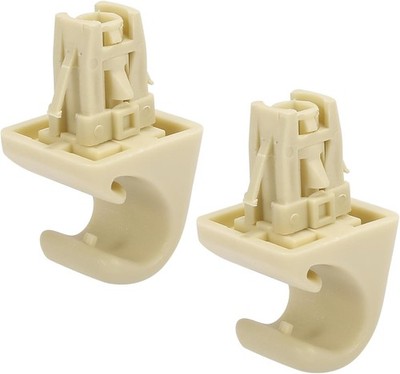 2-Pack Beige Car Sun Visor Hook Clip Bracket Retainer for Toyota Highlander Camr