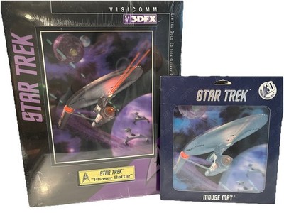 Star Trek Phaser Battle 3D Print & Star Trek 3D Mouse Pad- In Original Packages