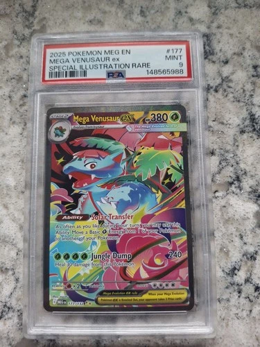 2025 Pokemon Mega Evolution Venusaur ex SIR PSA 9 Mint #177/132