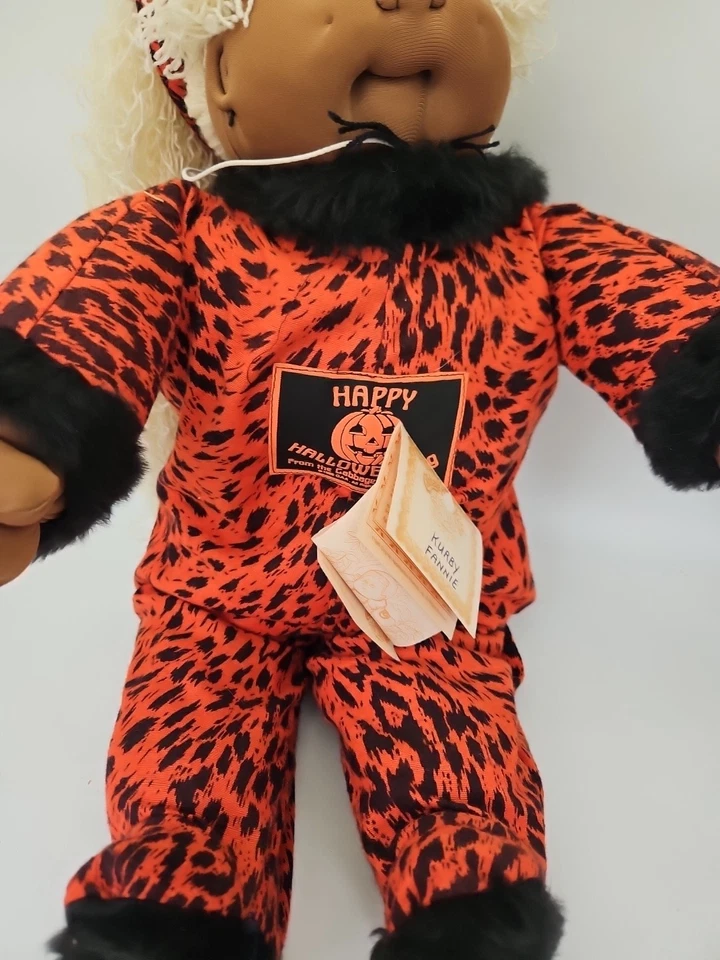 Parche de repollo escultura suave Halloween 1489/3000 afroamericano 1989 raro A7 Foto 4 de 4