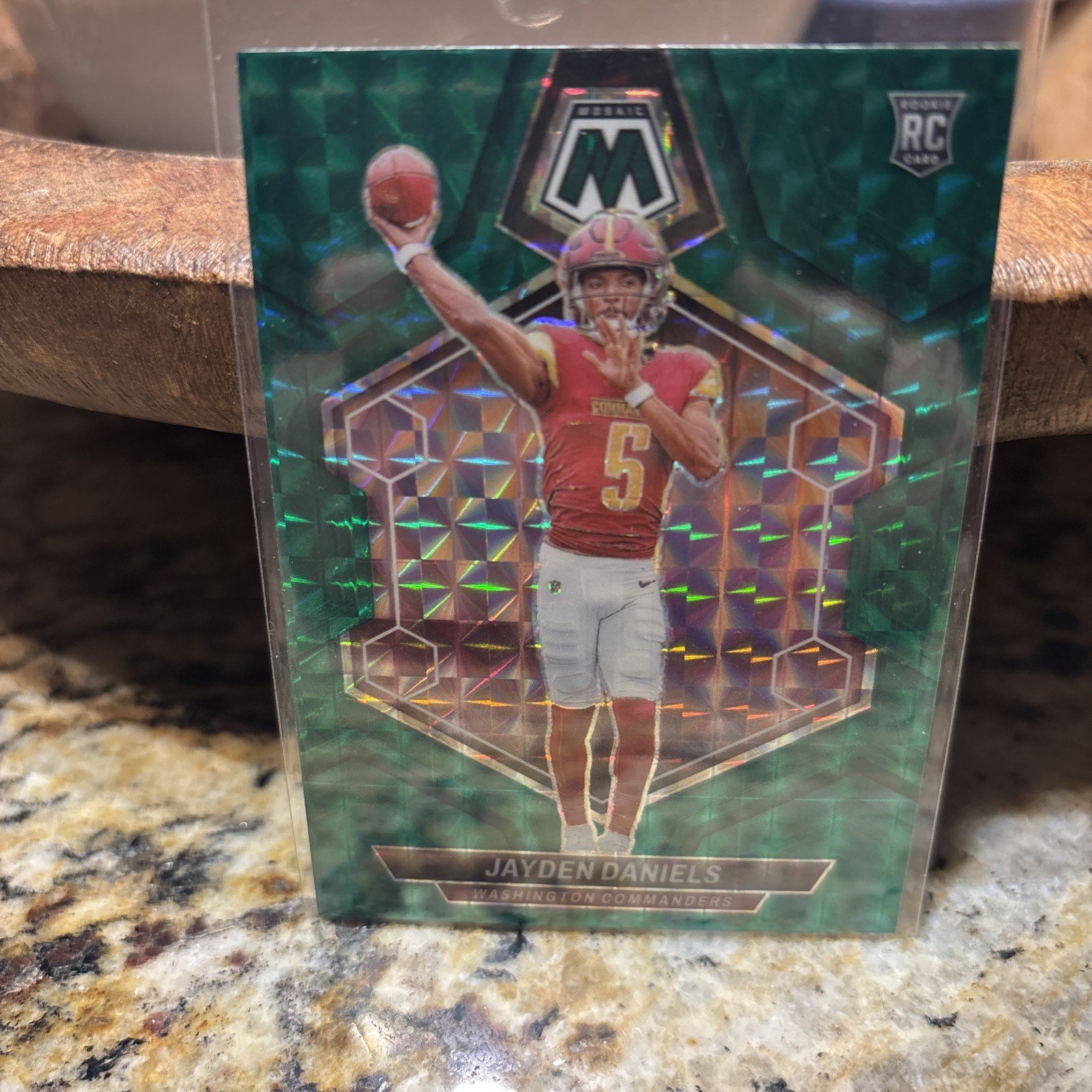 2024 Panini Mosaic - Rookies Jayden Daniels #302 Green Mosaic Prizm (RC)