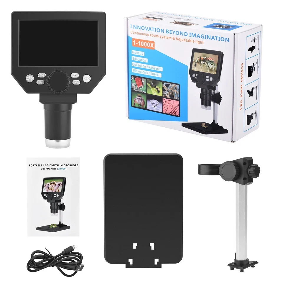 ✅Microscope Numérique 4.3'' LCD 1000X 1080P LED 2600mAh Photo Vidéo Portable - Photo 4/4