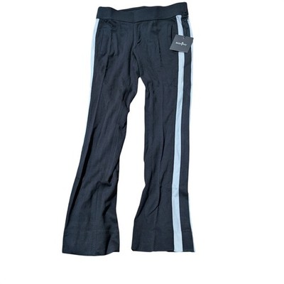 Belyn Key Simone Crop Pant Onyx Chalk Black White Side Stripe XS NEW (MSRP $138)