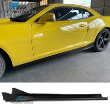 Fits 16-24 Chevy Camaro 4PCS Matte Black Side Skirts Rocker Panels IKON V3 Style
