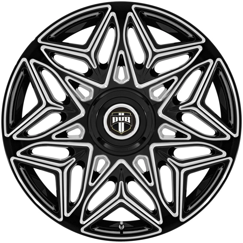 DUB DC274 Anomaly 22x9 5x115/5x120 +38mm Black/Milled Wheel Rim 22" Inch Foto 3 de 4