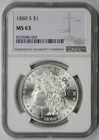 1880-S Morgan Dollar Silver $1 MS 63 NGC