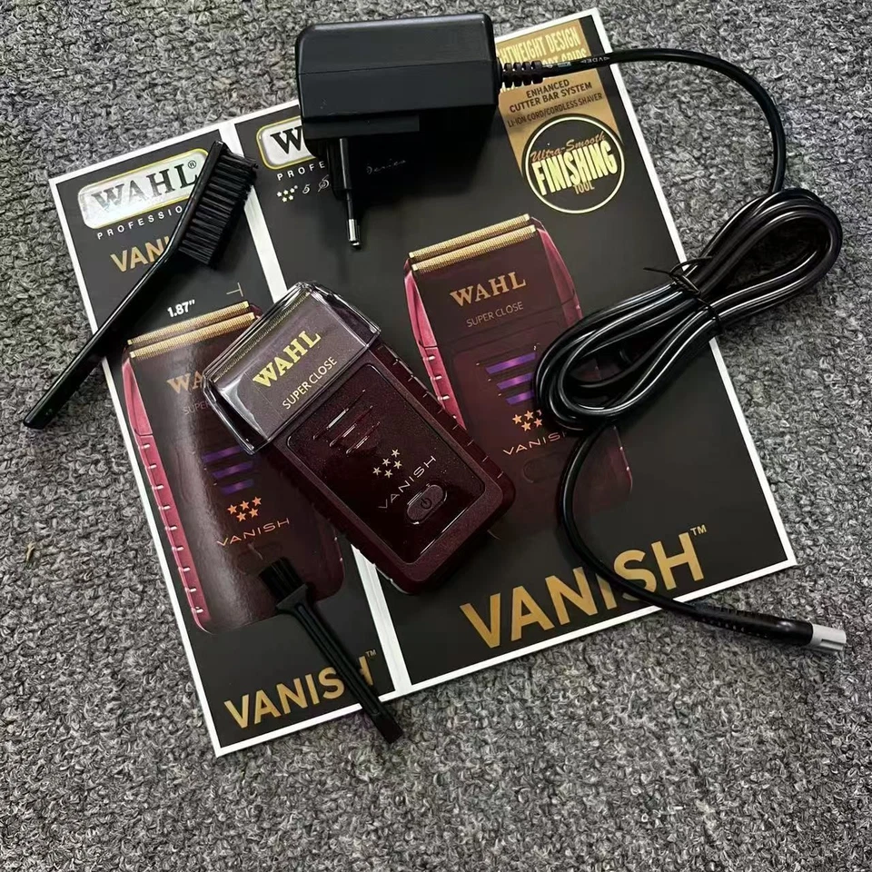 Barbeador Wahl 5 estrelas Vanish folha dupla sem fio barbeiro Pro 8173-700 preto vermelho - Imagem 3 de 4