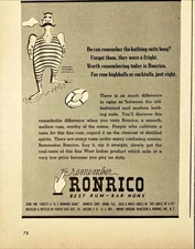 Ronrico Rum "Best Rum-Bar None" Vintage Print Ad 1940