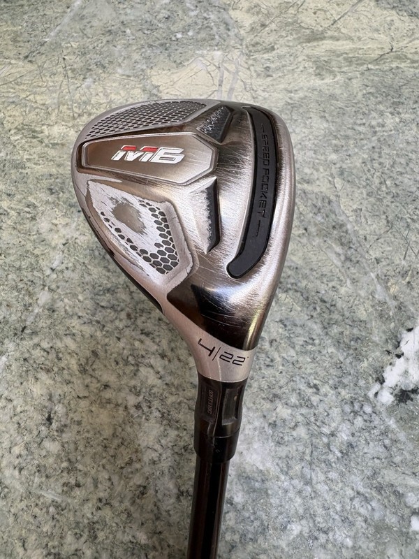 TaylorMade M6 22* 4 Hybrid/Rescue Graphite Fujikura Atmos 5A Senior Flex *NICE*
