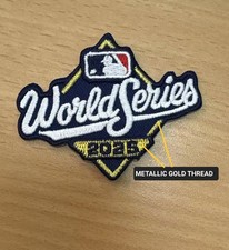 2025 World Series Patch LA Dodgers Los Angeles W/ Metallic Gold Thread Iron-on 