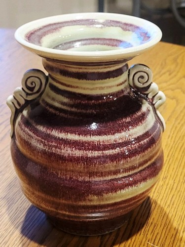 Handmade Pottery Vase (7.5 in) - Signed, Vintage