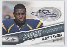 2010 Playoff Prestige Rookie Draft Picks Rights /999 Jarrett Brown #249 Auto 0c2