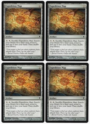 Expedition Map x4 4x 2009 Zendikar PLAYSET Colorless Common Artifact MTG NM AZ1