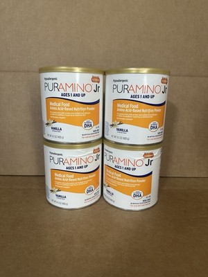 (4 Cans) PurAmino Jr Vanilla 14.1oz  Exp 11/26 FREE SHIPPING