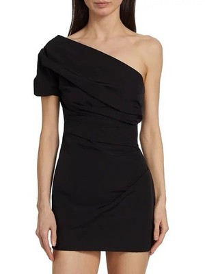 16Arlington Anzo Draped Asymmetric Minidress Black Size Uk 14 Us 10 NWT RRP £865