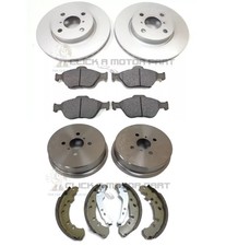 Front 2 Brake Discs Pads Rear 2 Drums Shoes For Toyota Yaris 2007-2021 (VIN VNK)