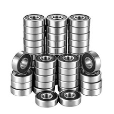 hamiey 50 pcs 608-2rs Ball Bearings 8x22x7mm, Double Rubber Sealed Deep Groov...
