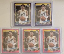 5X CARD LOT KEYONTE GEORGE RC 2023-24 DONRUSS OPTIC PURPLE HYPER PINK PRIZM 223