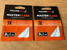 Fulling Mill Masterclass Tapered Leader 9ft - selection of 2 - fly fishing