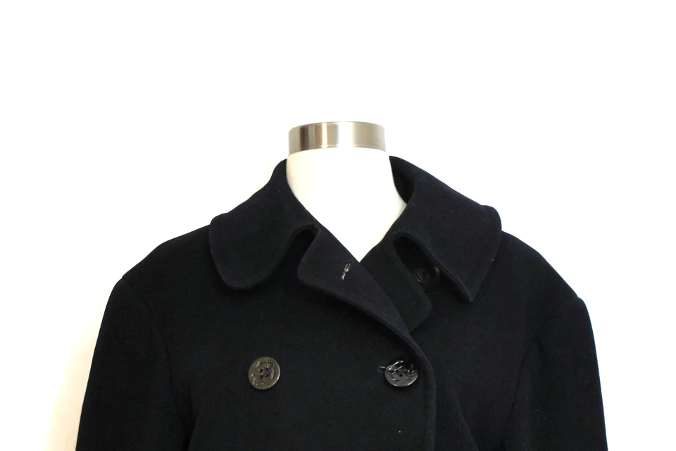 Abrigo de lana de guisante vintage de fábrica de ropa naval de la Marina de los Estados Unidos Segunda Guerra Mundial años 40 limpieza en seco Foto 4 de 4