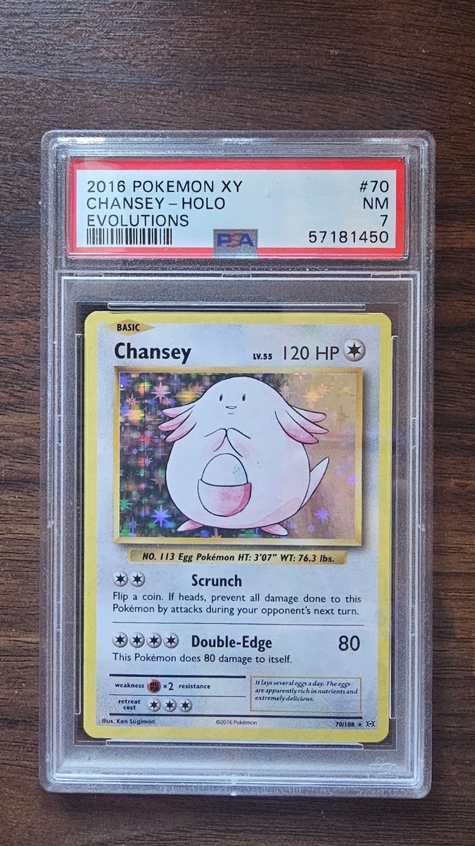 2016 chansey pokemon card Chansey 70/108 Evolutions Holo for sale online