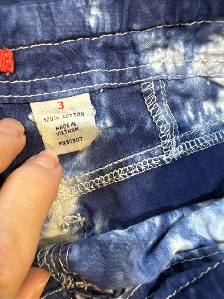Pantalones cortos para mujer Y2K tiro bajo Union Bay talla 3 juniors azul blanco vintage Foto 2 de 4