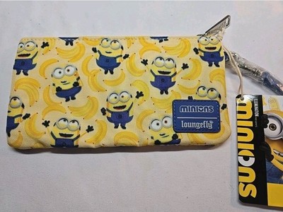 Loungefly MINIONS Bananas Wallet Wristlet New 7.75''x4'' Soft Sided