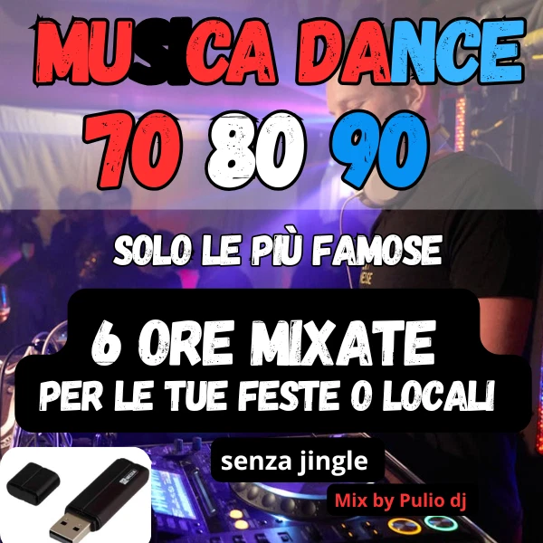Pen drive 32 gb - 6 ore Musica per feste E LOCALI - anni 70 - 80 - 90  MIXATA  - Immagine 1 di 1
