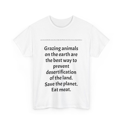 Carnivore - Save the Planet - Eat Meat - Unisex Heavy Cotton Tee - Picture 8 of 53