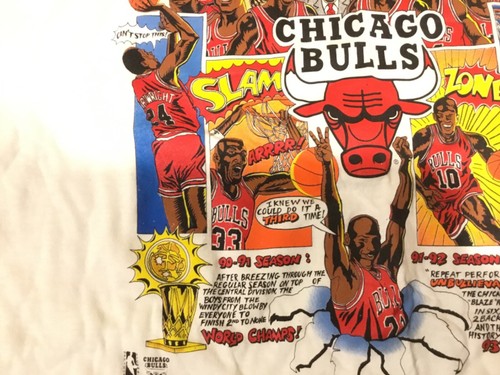 New, Vintage Chicago Bulls Championship T shirt White XL - Picture 4 of 5