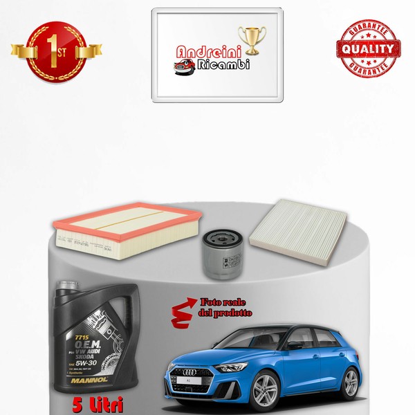 Kit Wartung 3 Filter Und ÖL FüR Audi A1 II 1.5 Tfsi 110KW 150CV Ab 2018-image