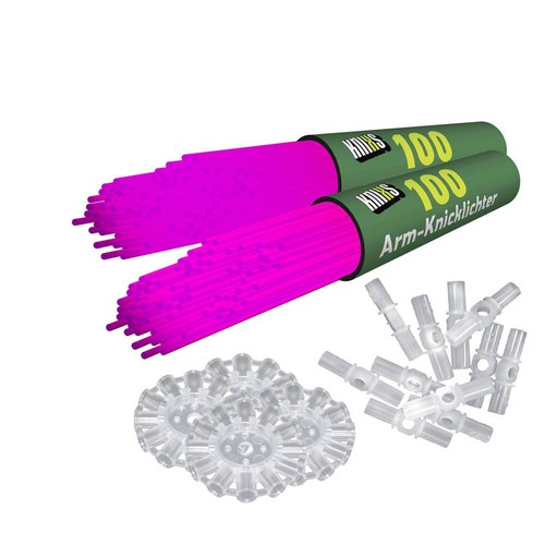 200 Arm-Knicklichter, 6-Farb-Mix oder einfarbig 400 Teile, Premium bunt, KNIXS - Bild 4 von 26