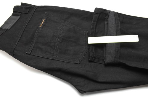 Jeans Nudie Hank Rey Negro Twill Para Hombre Regulare W33/~L28 - Imagen 8 de 8
