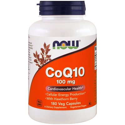 Now Foods CoQ10 - 180 - 100mg Vcaps - Coenzym Q10 Herz & Immunsystem Unterstützung