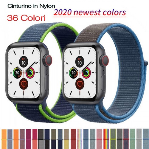 Cinturino IWATCH Serie 1/2/3/4/5/6 - 42/44mm in SPORT NERO e GIALLO FLUO -  TelefonoRotto.it