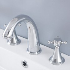 Chrome Brass Bathroom Faucet 8" Widespread Vanity Basin Sink 3Hole Mixer Tap