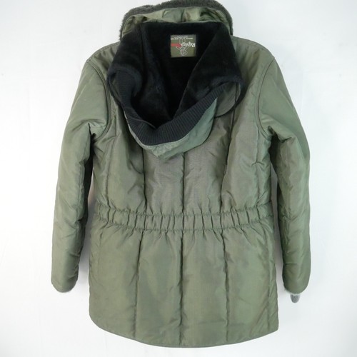 VTG Refrigiwear Green Jacket Coat Iron Tuff Wear Mens Medium Zipper With Hood - Picture 7 of 11