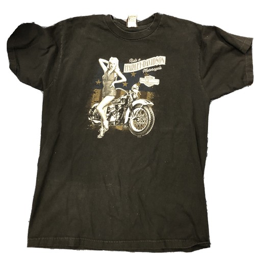 T-shirt Harley Davidson Tifton Georgia Noir 3XL - Occasion Très Bon état, Style Graphique, Grande Taille
