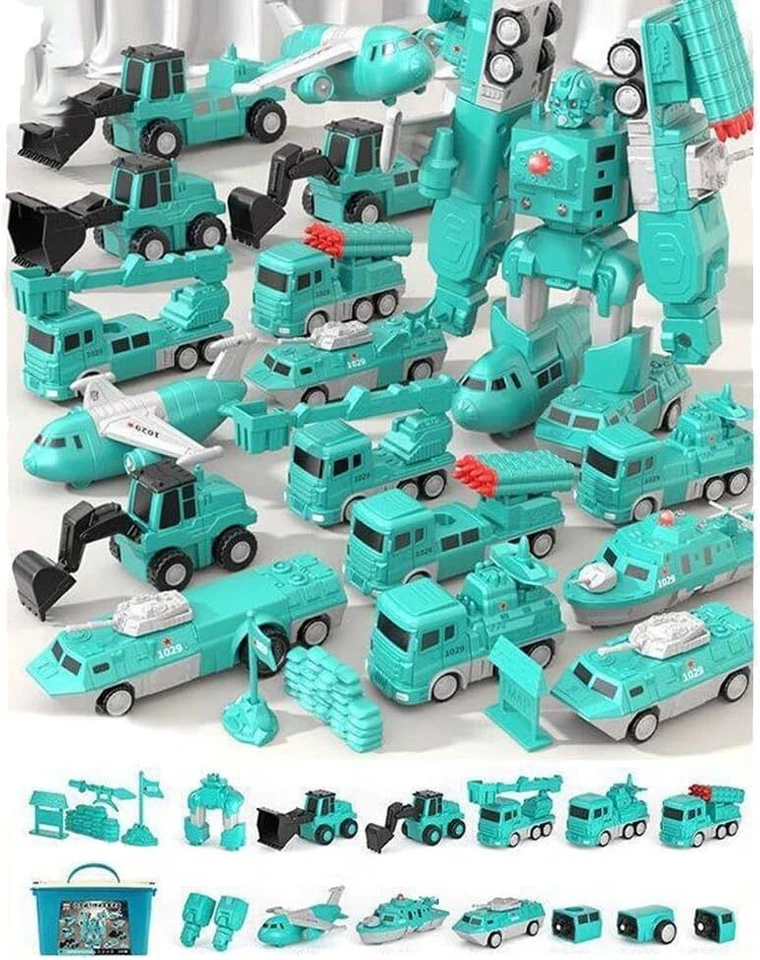 Magnetic Transform Engineering Car Assembled Toys For Boys kids Robot Car Toys - Image 4 of 4