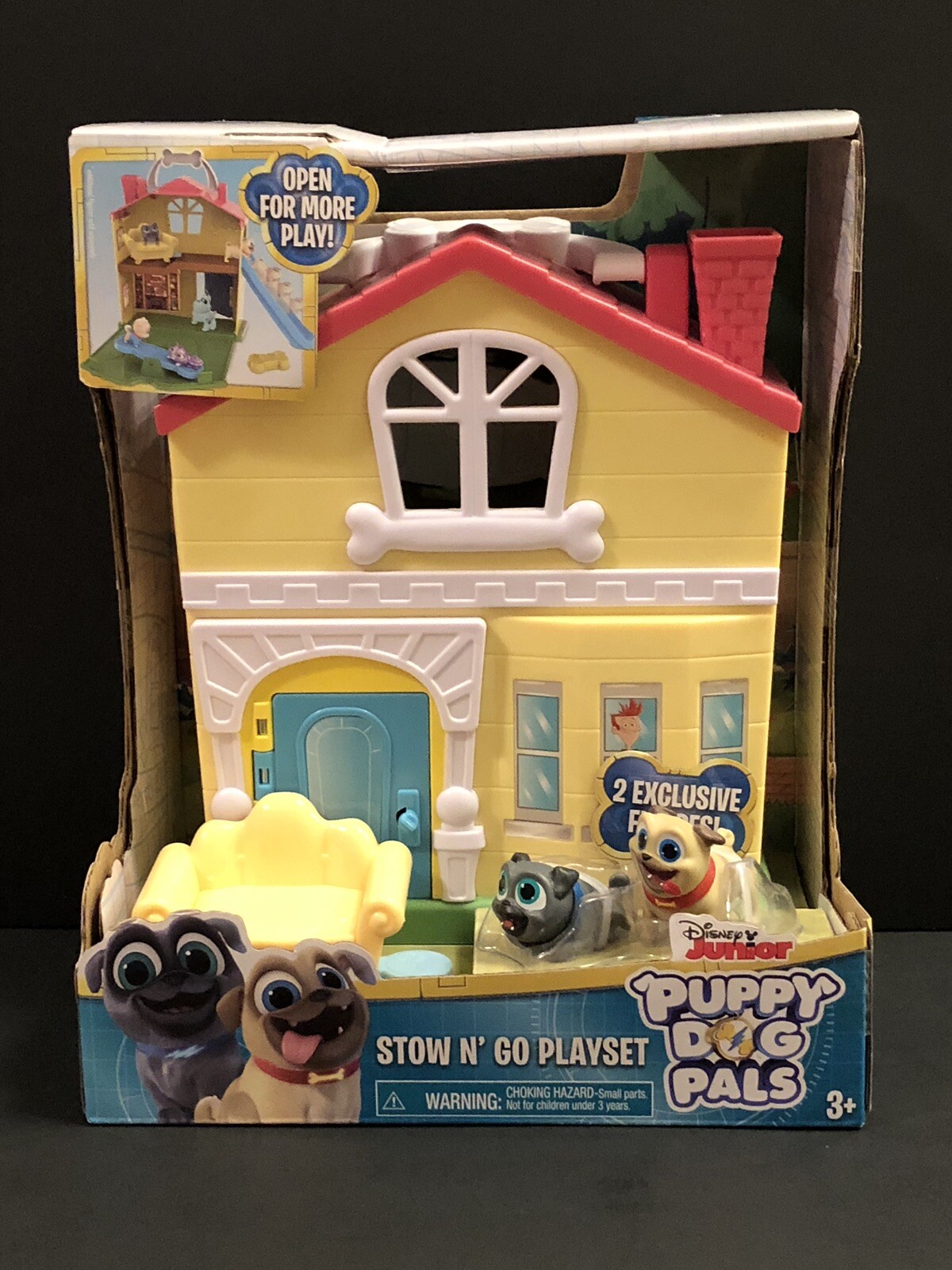 puppy dog pals stow and go playset