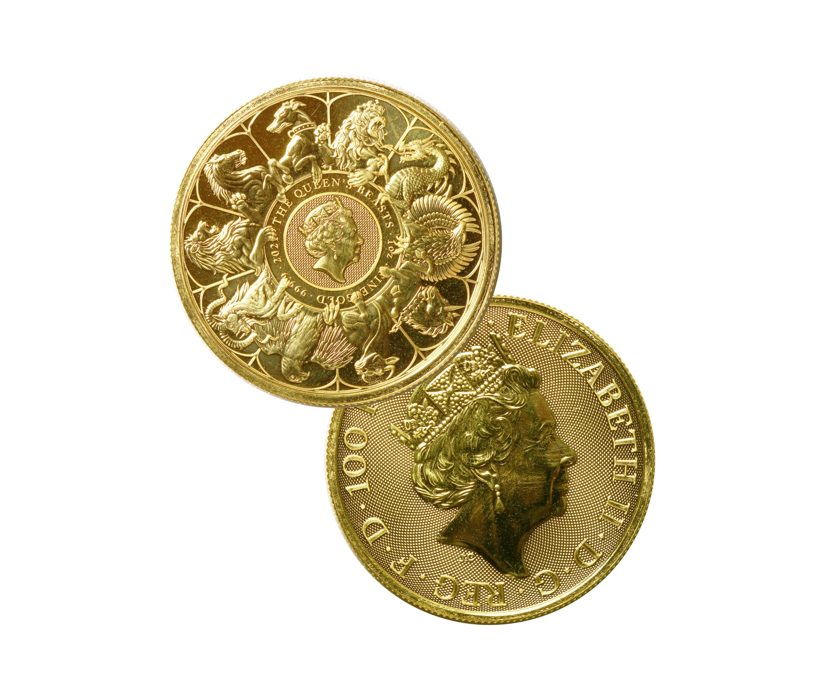 2021 100£ Great Britain 1 oz 9999 Gold The Queens Beasts Completer BU