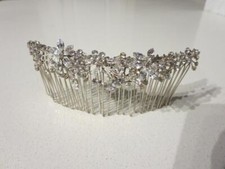 David's Bridal Crystal Floral Leaf Wedding Hair Comb