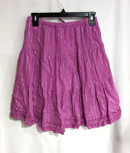 Canyon River Blues Girls (Kids) Pink/Metallic Silver Stripes Skirt - L (14/16) - Picture 2 of 2