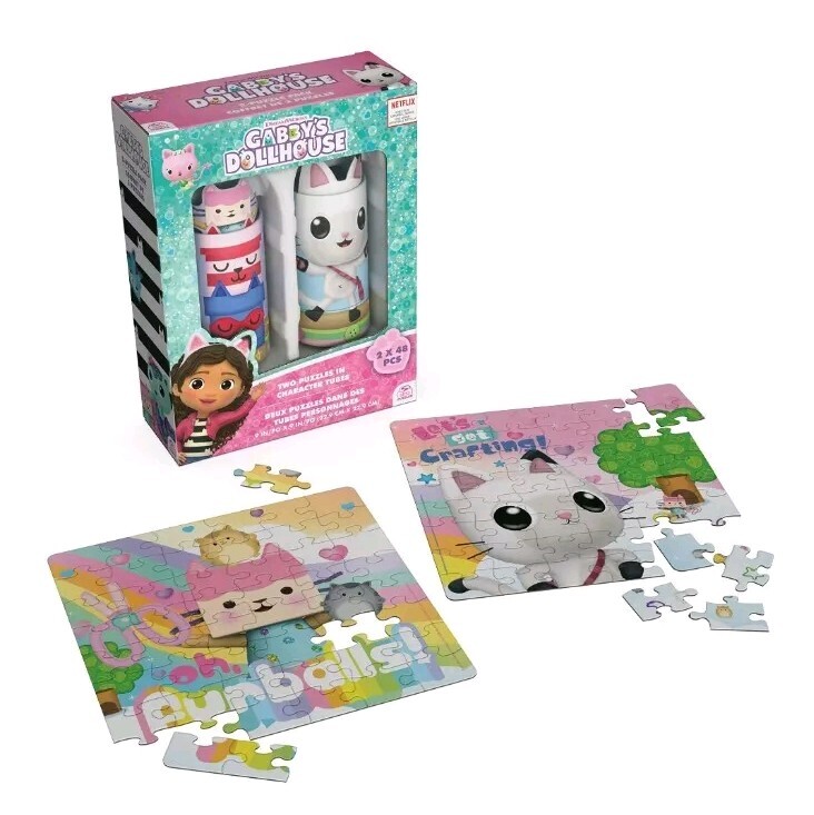 Puzzle 2 En 1 Trefl – Gabby's Dollhouse – 2 X 24 Pièces – Dès 3 Ans – Jeu éducatif