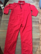 Vintage Late 60s Military Utility Coveralls Red Mens 48 - Sanforized - NWOT