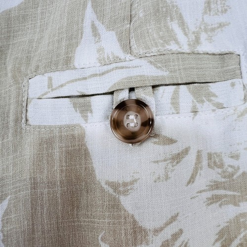 Sheike Paperbag Shorts Belted Light Brown Wheat White Floral 8 US 4 - Picture 16 of 18