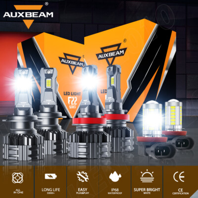 AUXBEAM CANBUS LED Headlight High Low Beam/Fog 6500K For Mercury Milan 2006-2009