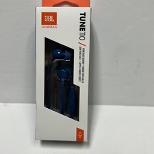 JBL Tune110 Harman Blue Pure Bass Sound Hands-Free Calls Tangle-Free With Mic